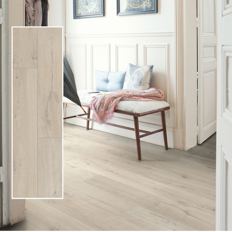 Tarima Laminada Roble Suave Claro QUICK STEP | AC4 | Instalación Flotante en Click | Resistencia Agua