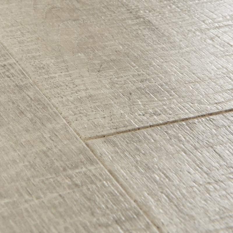 Tarima Laminada Roble Cortes Sierra Gris QUICK STEP | AC4 | Instalación Flotante en Click | Resistencia Agua