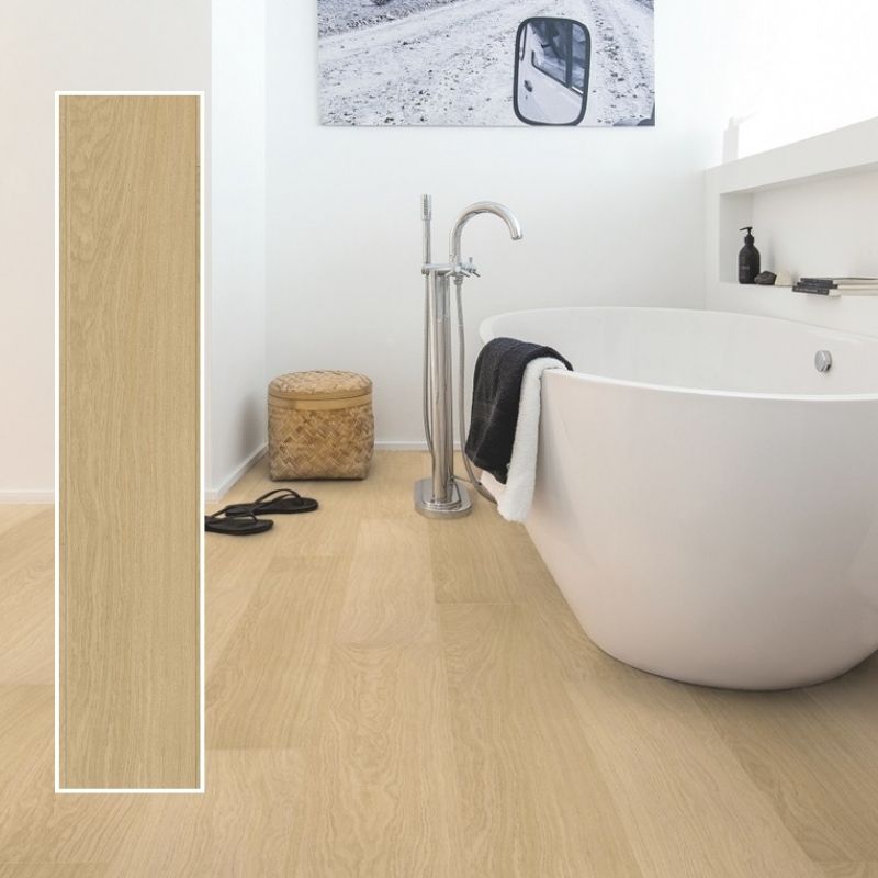 Tarima Laminada Roble Barnizado Blanco QUICK STEP | AC4 | Instalación Flotante en Click | Resistencia Agua