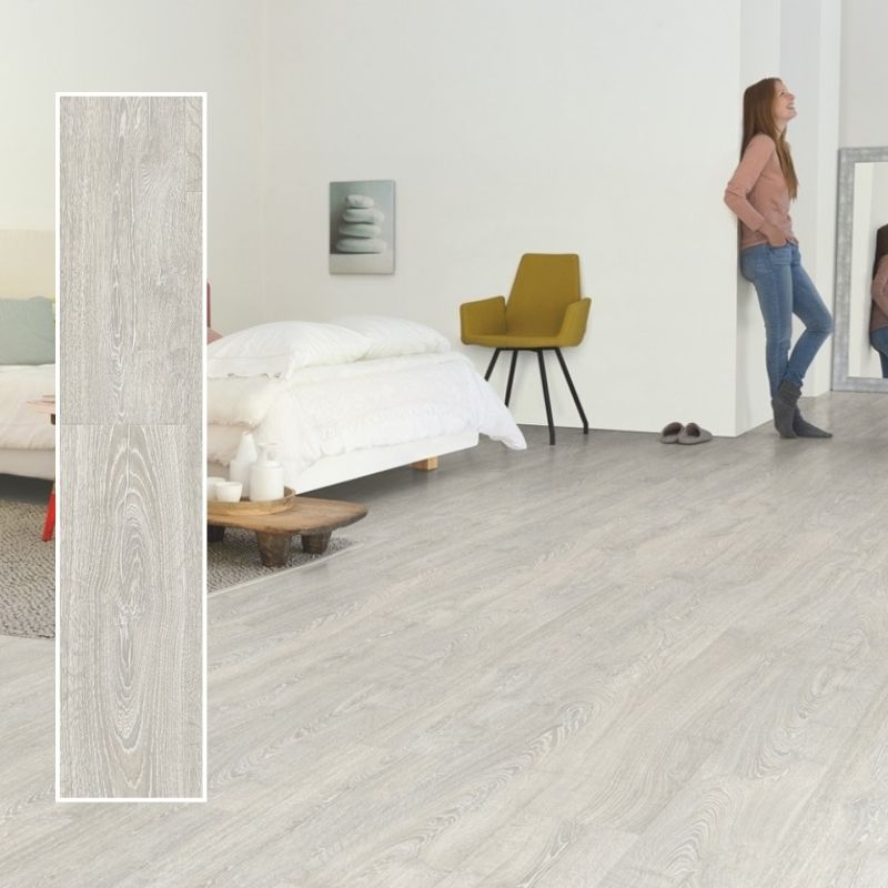 Tarima Laminada Roble Clásico Gris con Pátina QUICK STEP | AC4 | Instalación Flotante en Click | Resistencia Agua