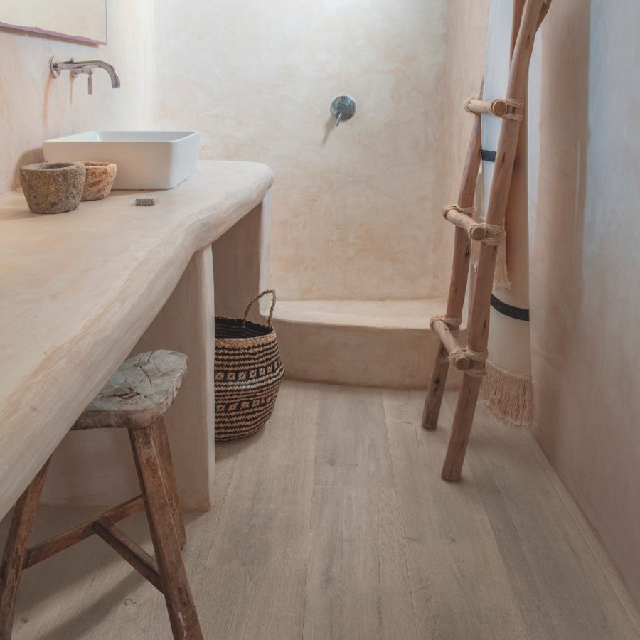 Suelo Laminado Roble Gris Patina | AC4 | 9mm | Resistencia al Agua | Ideal para salón, comedor, cocina y baño