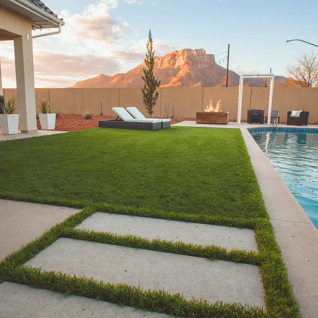 Césped Artificial Piscina Ultra | 40mm | Densidad Premium | Jardín | Fácil Instalación | Mantenimiento Bajo