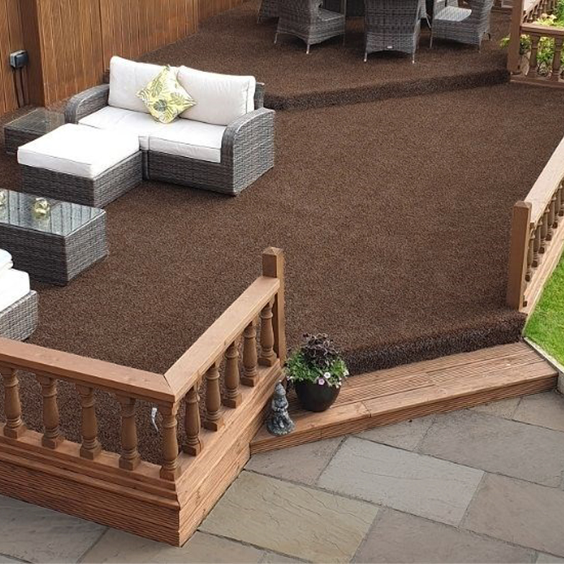 Césped Artificial Capri Marrón | 8mm | Densidad Premium | Jardín | Terraza | Exterior | Fácil Instalación