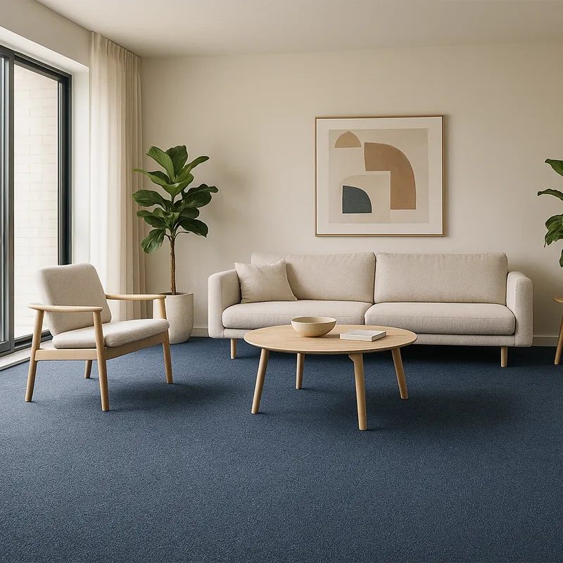 Moqueta Fuerza | Al Corte | Azul Marino | Pelo en Bucle | Moqueta Hogar | Oficina | Pedido Mínimo 6m²