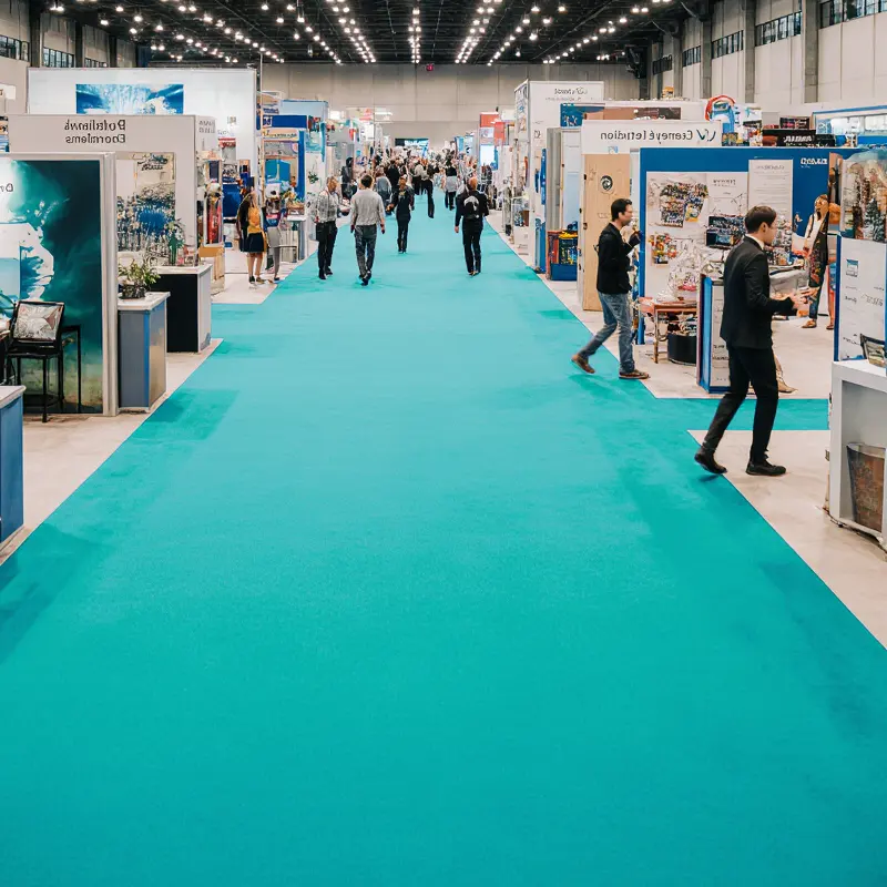 Moqueta Ferial Turquesa | Congresos | Ferias | Eventos | Pedido Mínimo 10ml