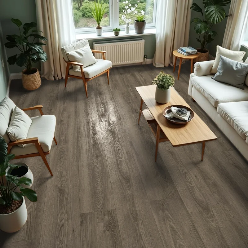 Suelo Laminado Roble Noche LEVEL | AC5 | 8mm | Tarima flotante Instalación en Click | Resistencia al Agua 72h