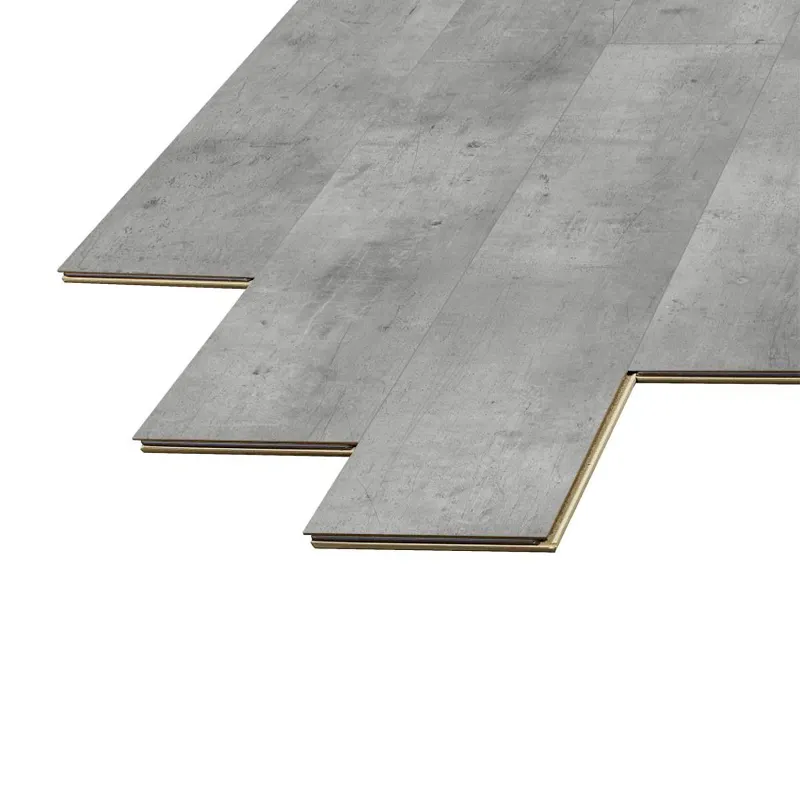 Suelo Laminado en Loseta Hormigón LEVEL | AC5 | 8mm | Baldosa Flotante en Click | Oficina y Hogar