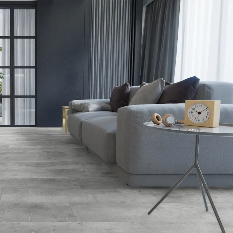 Suelo Laminado en Loseta Hormigón LEVEL | AC5 | 8mm | Baldosa Flotante en Click | Oficina y Hogar