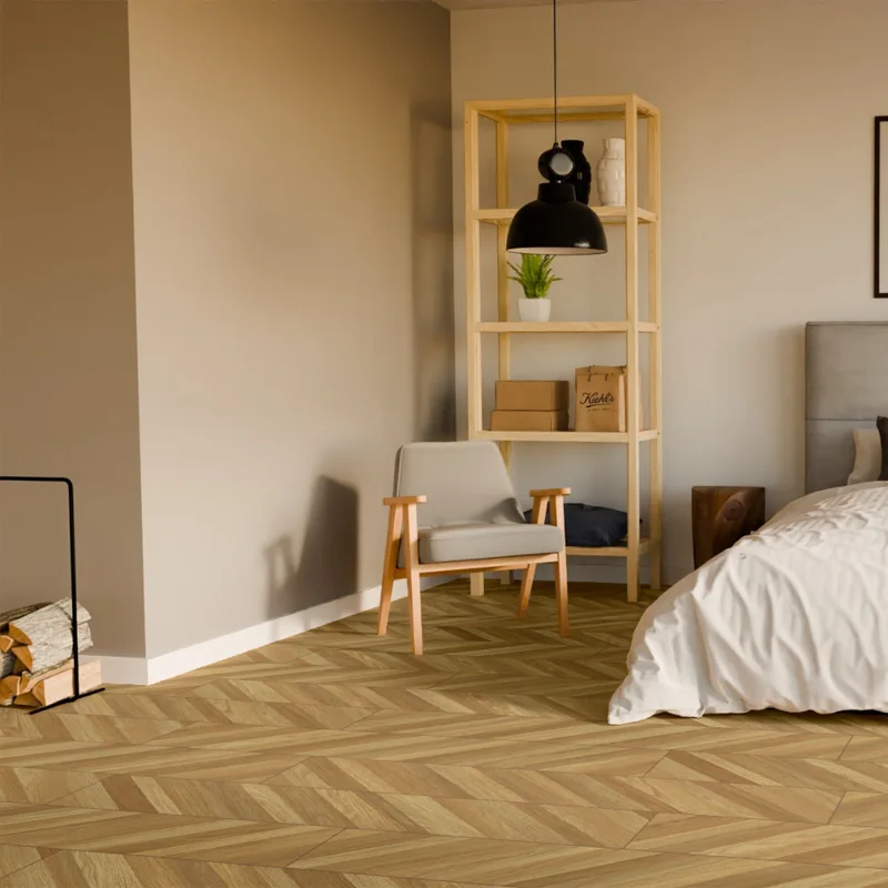 Suelo Laminado en Roble Carmenes LEVEL | AC5 | 8mm | Baldosa Flotante en Click | Oficina y Hogar