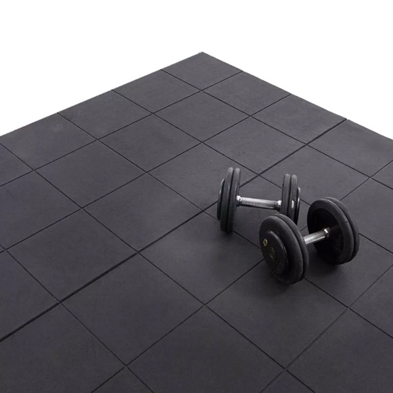 LOSETA DE CAUCHO Maciza 50x50cm | 20mm | Grano Fino | ALTA DENSIDAD | Negro | Suelos Gimnasio | Parque Infantil | Halterofilia | Crossfit | 