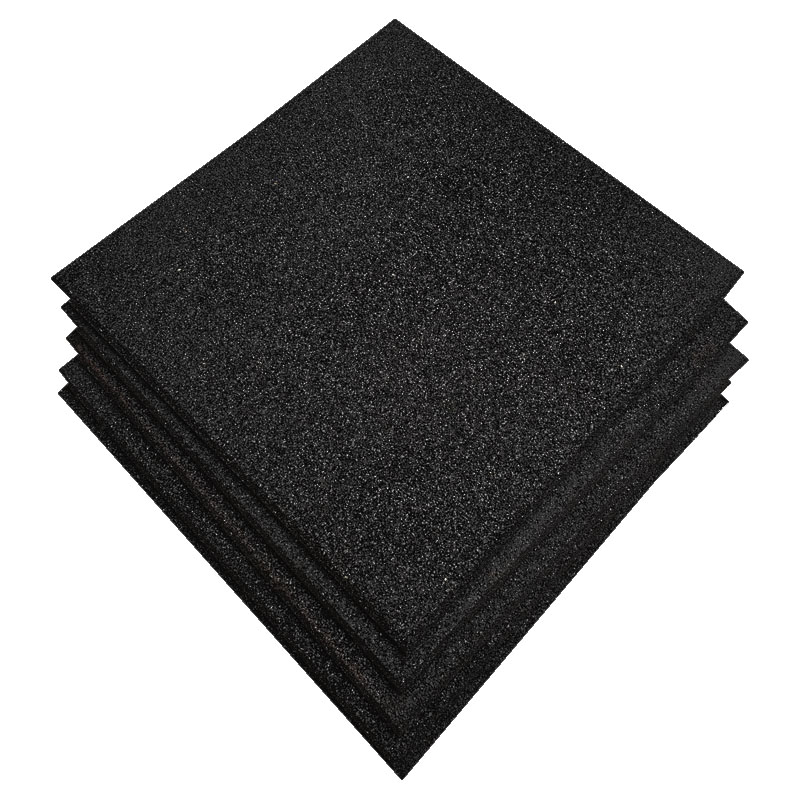 LOSETA DE CAUCHO Maciza 50x50cm | 20mm | Grano Fino | ALTA DENSIDAD | Negro | Suelos Gimnasio | Parque Infantil | Halterofilia | Crossfit | 