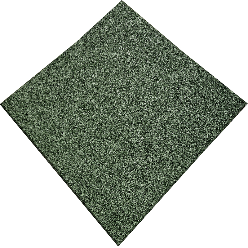 LOSETA DE CAUCHO Maciza 50x50cm | 20mm | Grano Fino | ALTA DENSIDAD | Verde | Suelo Gimnasio | Halterofilia | Peso libre | Deportivo |	