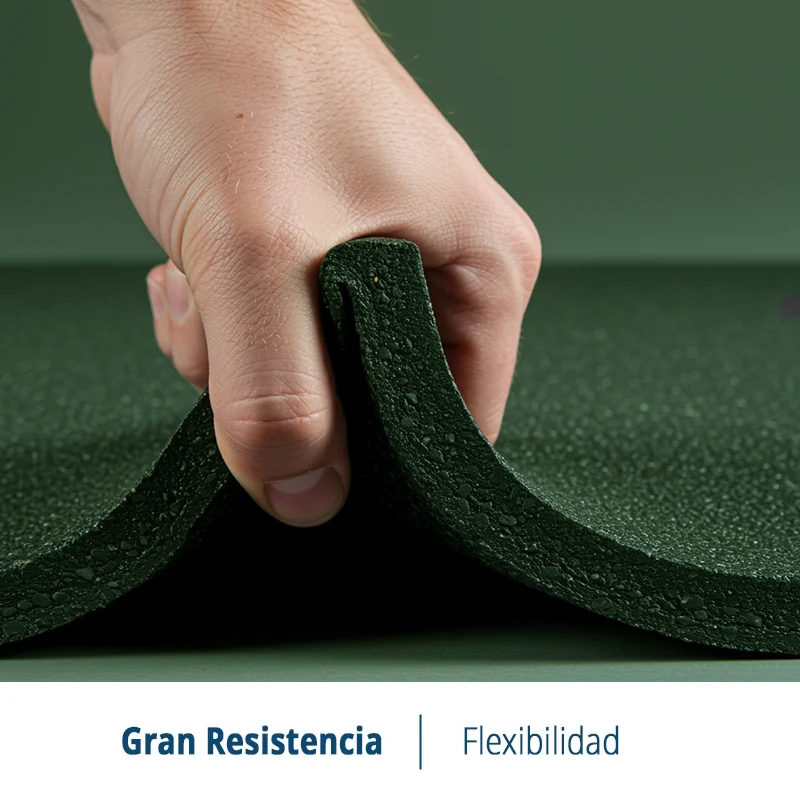 LOSETA DE CAUCHO Maciza 50x50cm | 20mm | ALTA DENSIDAD | Verde | Suelo Gimnasio | Halterofilia | Peso libre | Deportivo |	