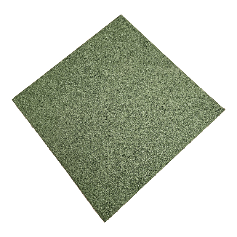 LOSETA DE CAUCHO 50x50cm Con Taco de Apoyo Amortiguador | 40mm | Verde | Gimnasio | Parque Infantil | Exterior | Zona de Juego