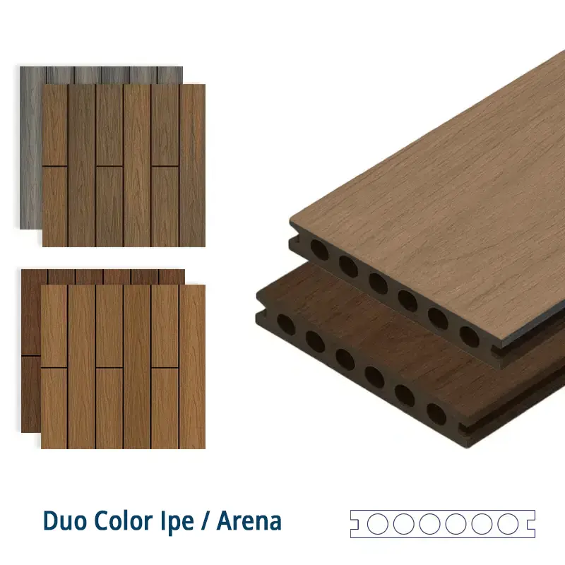 Suelo Exterior IPE Arena | Composite | Dos Colores | Terrazas y Jardines | Piscinas