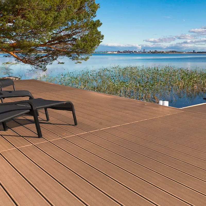 Tarima Exterior Teja Rayado | Composite Sintético | Madera | Terraza y Piscina