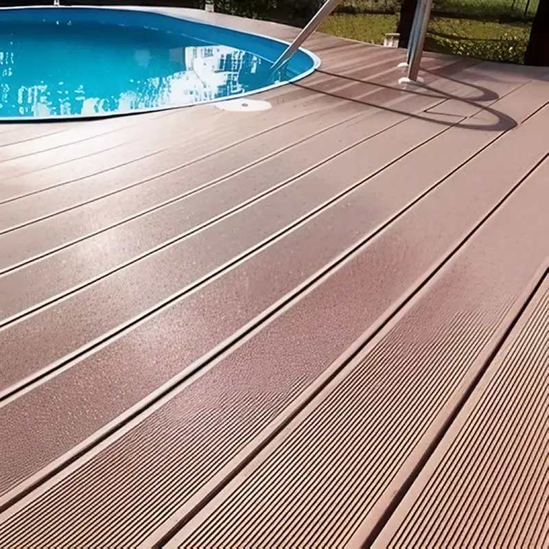 Tarima Exterior Teja Rayado | Composite Sintético | Madera | Terraza y Piscina