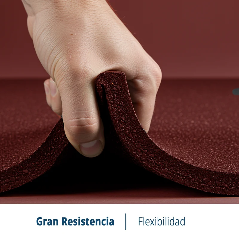 LOSETA DE CAUCHO Maciza 50x50cm | 20mm | ALTA DENSIDAD | Rojo | Gimnasio | Exterior | Halterofilia | Peso libre | Parque Infantil