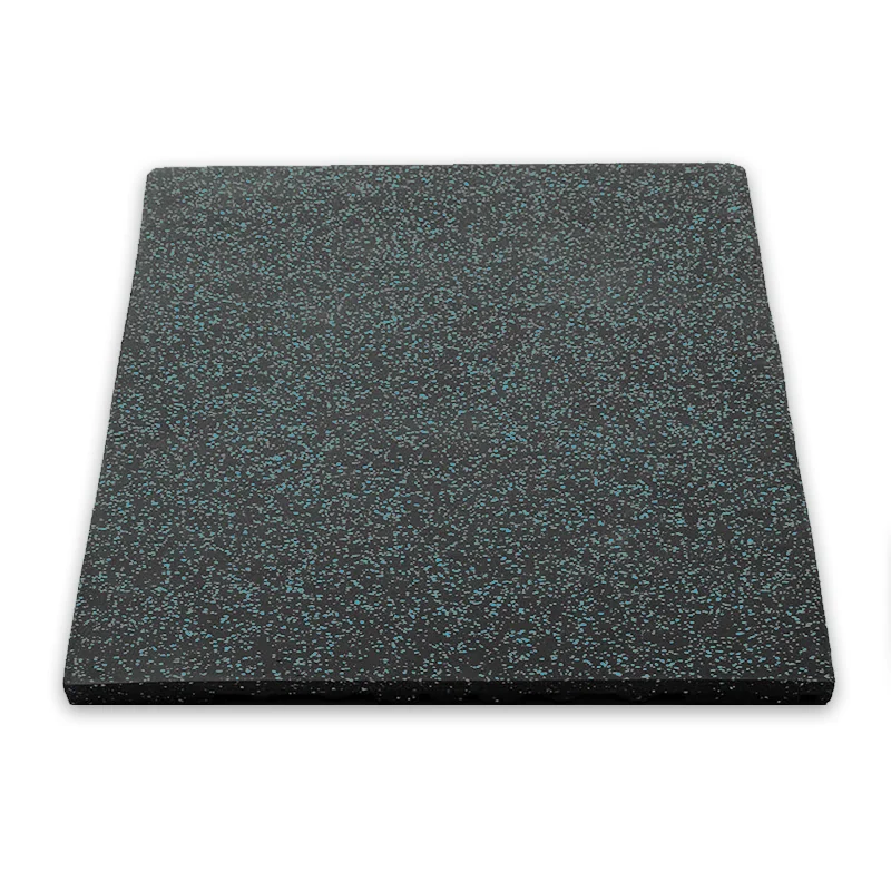 LOSETA DE CAUCHO 1x1m | 25mm | DENSIDAD STANDARD | Jaspeado Azul Negro | Suelo Gimnasio