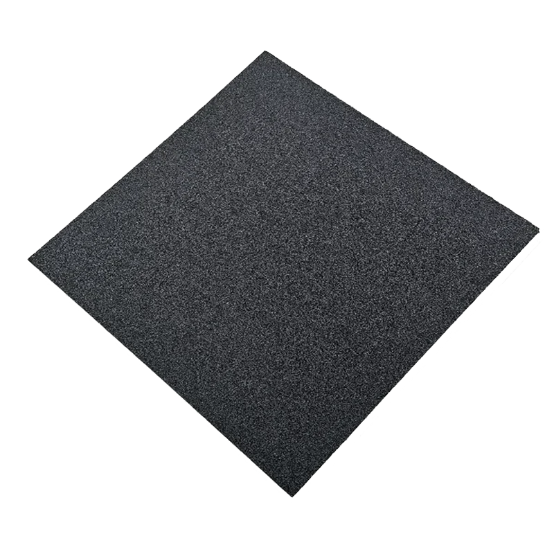 LOSETA DE CAUCHO Maciza 50x50cm | 15mm | Grano Fino | ALTA DENSIDAD | Negro | Gimnasio | Suelo Deportivo | Exterior | Crossfit | Parques infantiles