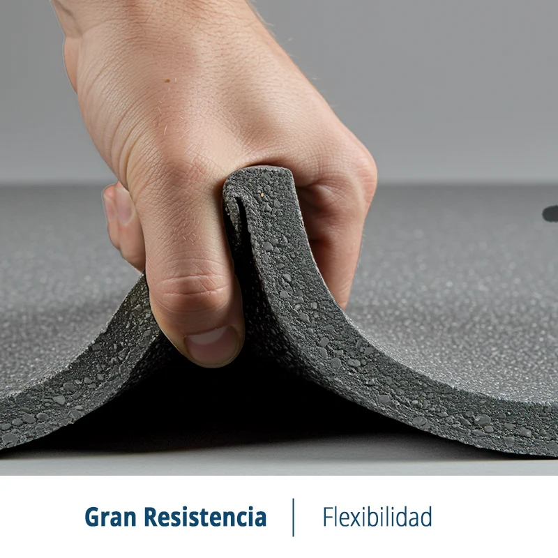 LOSETA DE CAUCHO Maciza 50x50cm | 20mm | ALTA DENSIDAD | Gris | Suelo Gimnasio | Crossfit | Parque infantiles | Halterofilia |	