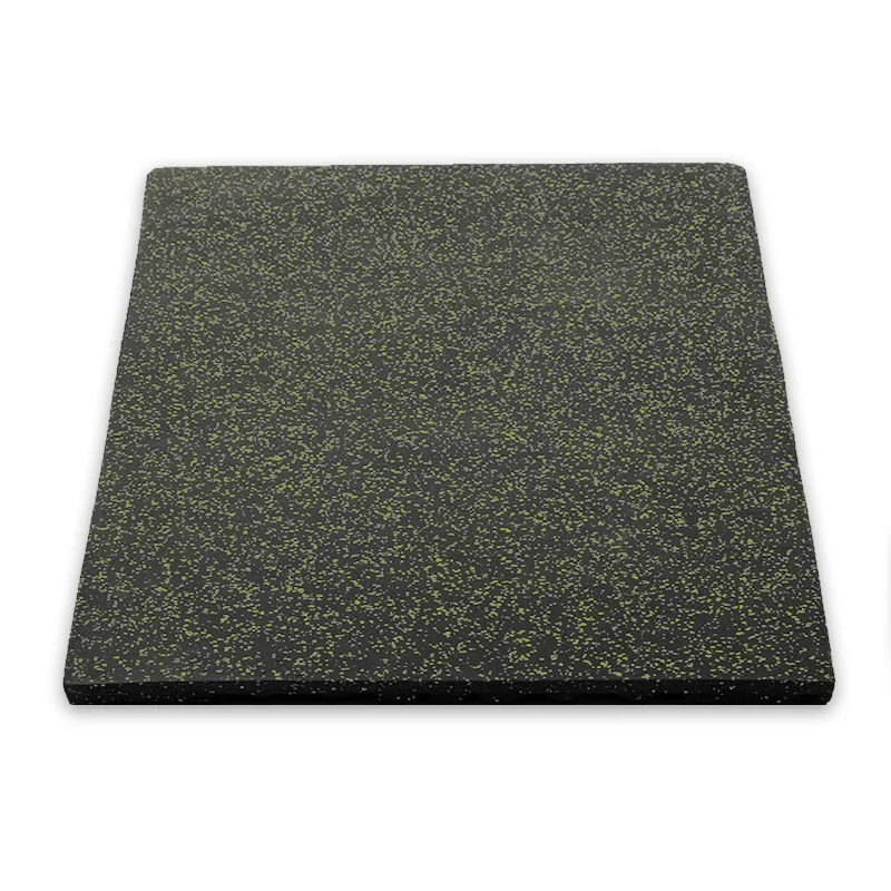 LOSETA DE CAUCHO 1x1m | 25mm | DENSIDAD STANDARD | Jaspeado Verde Negro | Suelo Gimnasio