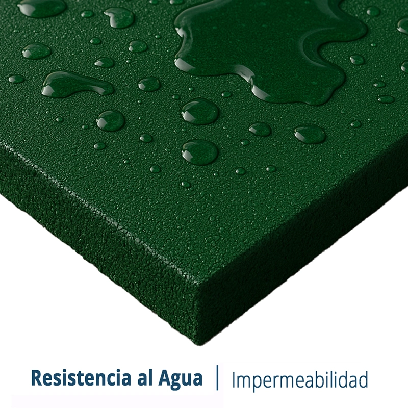 LOSETA DE CAUCHO 1x1m | 20mm | DENSIDAD STANDARD | Verde | Suelo Gimnasio | Halterofilia | Peso | Crossfit | Exterior | Parques