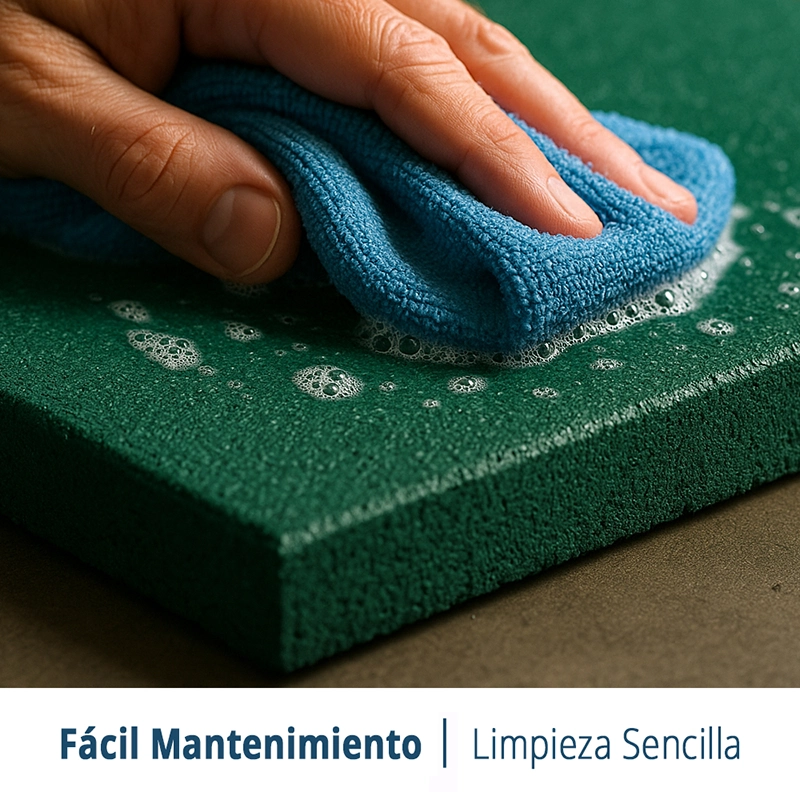 LOSETA DE CAUCHO 1x1m | 20mm | DENSIDAD STANDARD | Verde | Suelo Gimnasio | Halterofilia | Peso | Crossfit | Exterior | Parques