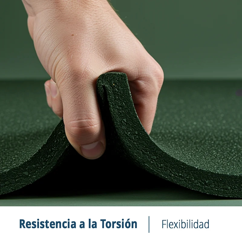 LOSETA DE CAUCHO 1x1m | 20mm | DENSIDAD STANDARD | Verde | Suelo Gimnasio | Halterofilia | Peso | Crossfit | Exterior | Parques