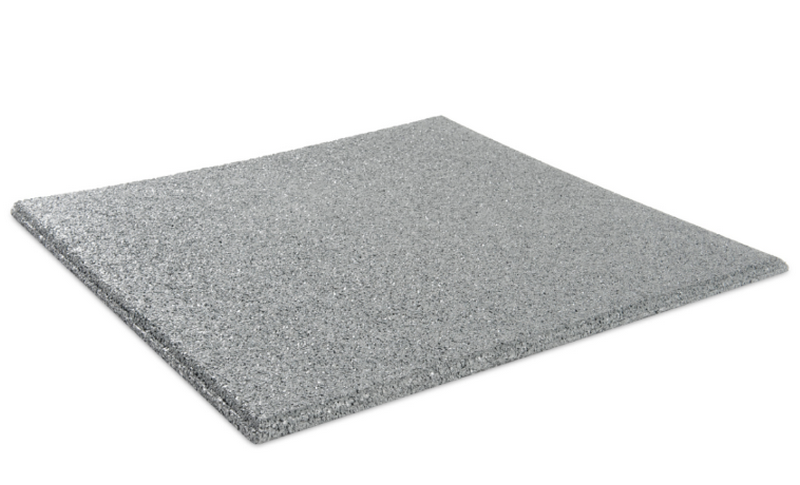 LOSETA DE CAUCHO Maciza 1x1m | 15mm | Grano Fino | ALTA DENSIDAD | Gris plomo | Suelo Gimnasio Profesional y Doméstico | Crossfit | Parques infantiles