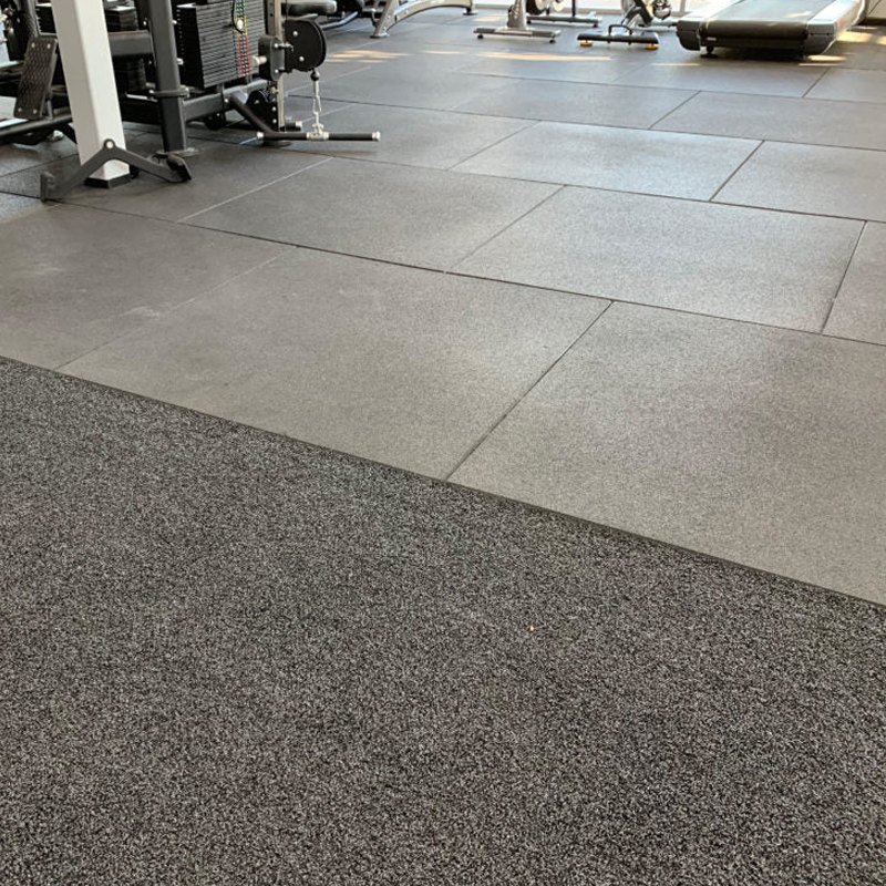 LOSETA DE CAUCHO Maciza 1x1m | 15mm | Grano Fino | ALTA DENSIDAD | Gris plomo | Suelo Gimnasio Profesional y Doméstico | Crossfit | Parques infantiles