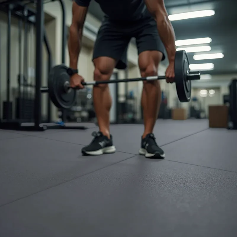 LOSETA DE CAUCHO Maciza 1x1m | 15mm | Densidad Plus + | Gris plomo | Suelo Gimnasio | Crossfit 