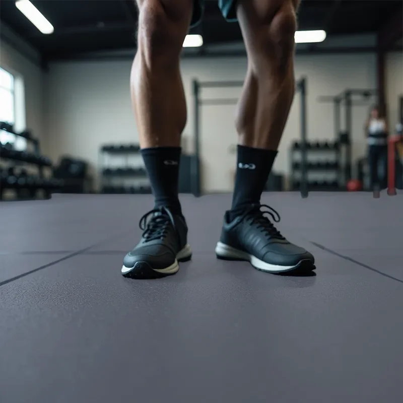 LOSETA DE CAUCHO Maciza 1x1m | 15mm | Densidad Plus + | Gris plomo | Suelo Gimnasio | Crossfit 