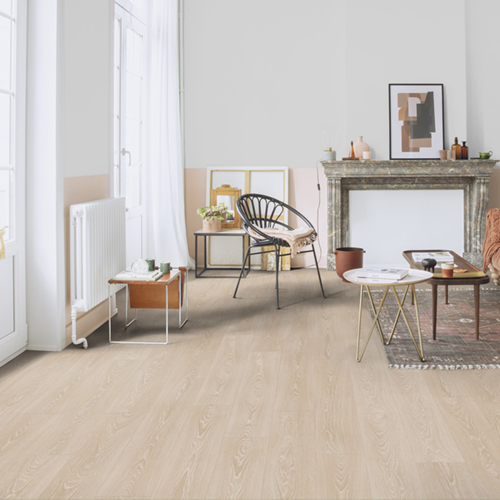 Tarima Laminada Roble Estanco Escarcha | AC4 | 8mm | Instalación Flotante Click | Resistencia al Agua | Suelo para Cocina y Baño	