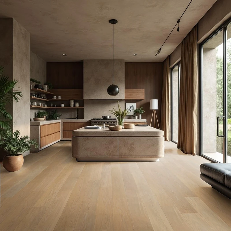 Tarima Vinílica en Losetas SPC Roble Arena | Tarima flotante en Click | Resistencia al Agua | Uso Comercial Intenso | Cocina y Baño