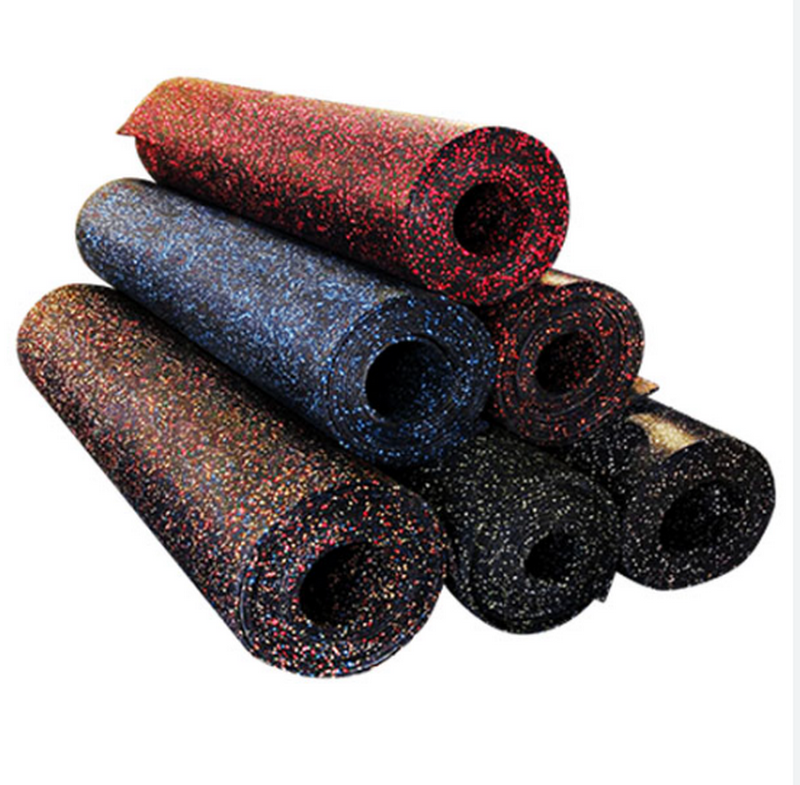 ROLLO DE CAUCHO 1,25x10m. | 6mm | Densidad Estándar | Negro multicolor | Suelo Gimnasio | Clases | Fitness | Suelos infantiles | Musculación 