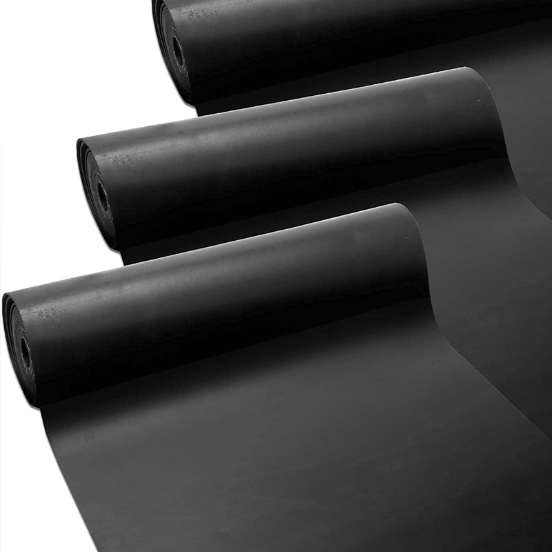 Suelo de Goma Lisa Negro | 1,4x10m | 5mm | Alto tránsito | Taller | Almacén | Industrias | Fábricas	