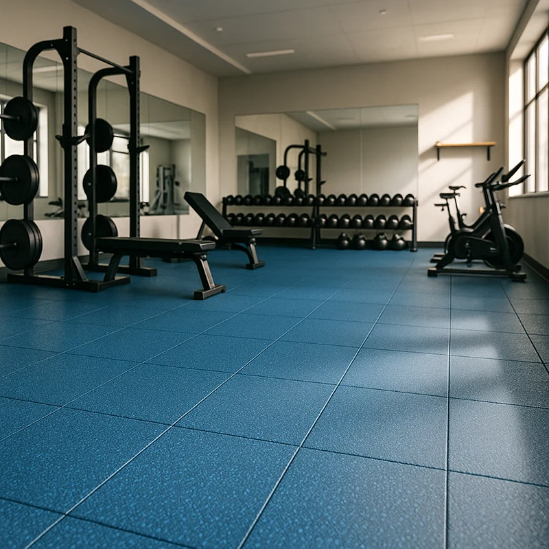 Loseta Caucho Azul 50x50cm | 20 mm | Crossfit, Halterofilia y Exterior | Suelo Gimnasio