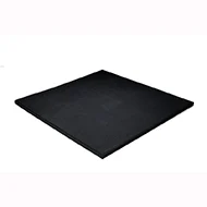 LOSETA DE CAUCHO Maciza 1x1m | 15mm | SUPERFICIE LISA | DENSIDAD PLUS + | Negro | Suelo Gimnasio Profesional y Doméstico | Exterior | Crossfit
