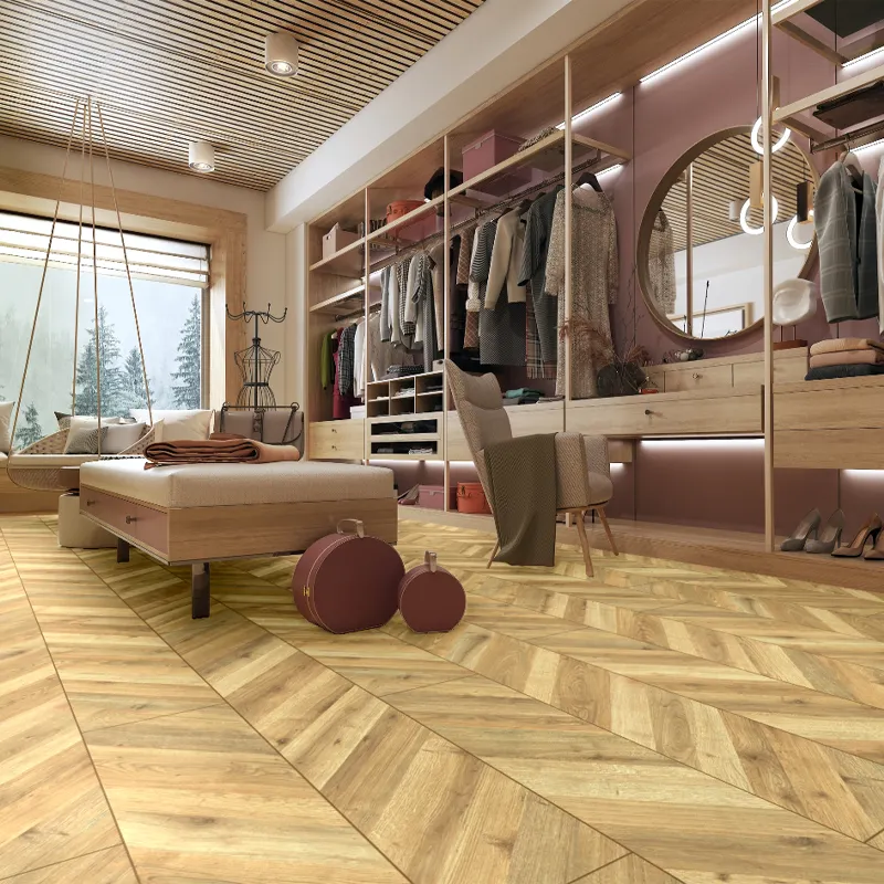 Suelo Laminado Roble Umberto Espiga | AC5 | 8mm | Tarima Flotante | Instalación en Click | Alto Tránsito
