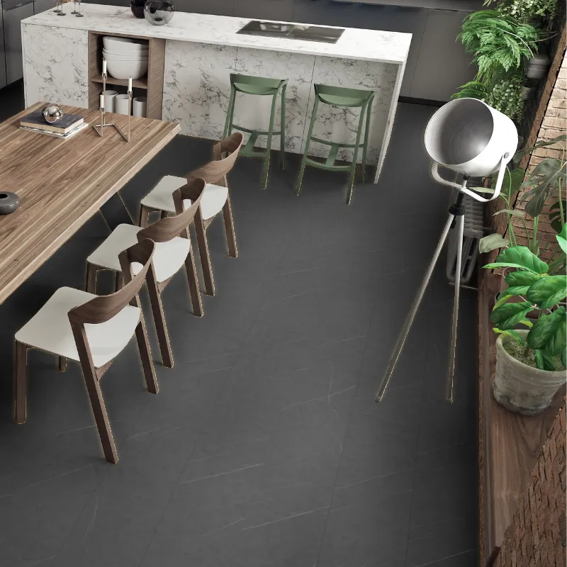 Suelo Laminado Piedra Gris Seca  | AC5 | 8mm | Agua y Humedad 72h | Tarima Flotante en Loseta | Instalación en Click | Alto Tránsito