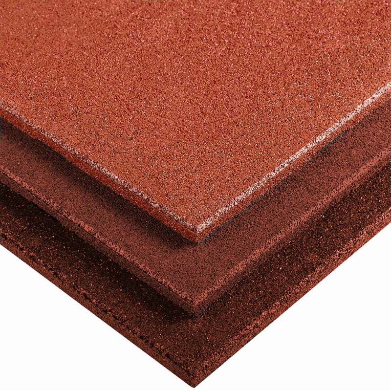 LOSETA DE CAUCHO 1x1mm | 40mm | Grano Fino | Densidad Plus | Rojo | Suelo Gimnasio | Peso libre | Crossfit | Halterofilia | Parques Infantiles