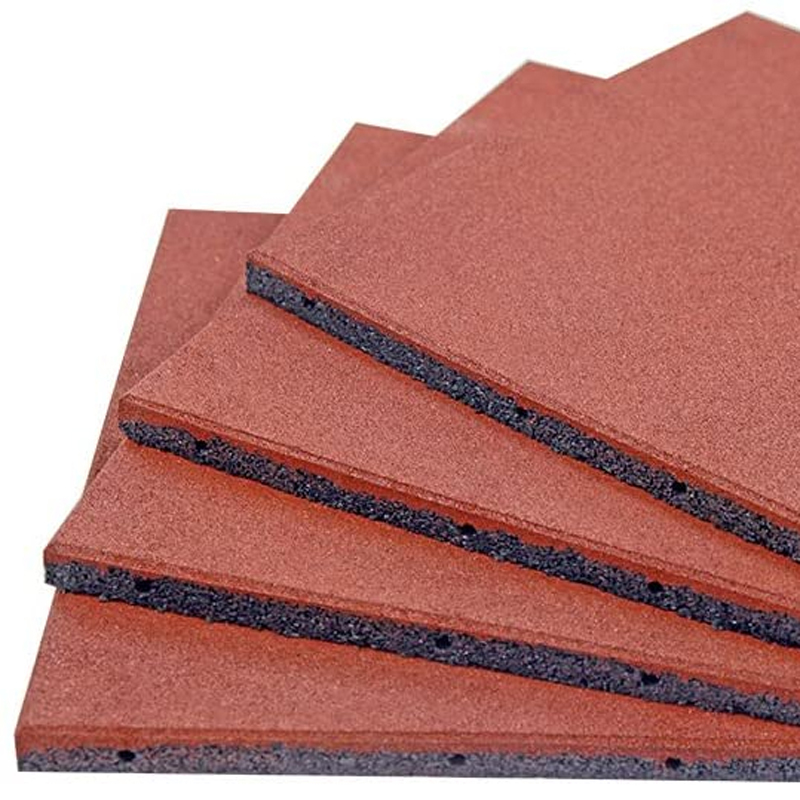 LOSETA DE CAUCHO 1x1mm | 40mm | Grano Fino | Densidad Plus | Rojo | Suelo Gimnasio | Peso libre | Crossfit | Halterofilia | Parques Infantiles