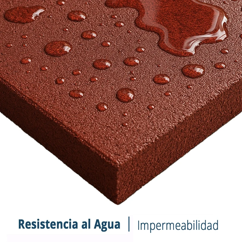 Loseta Caucho Rojo Taco de Apoyo 50×50 cm | 40mm | Amortiguación y Drenaje | Gimnasios y Parques Infantiles