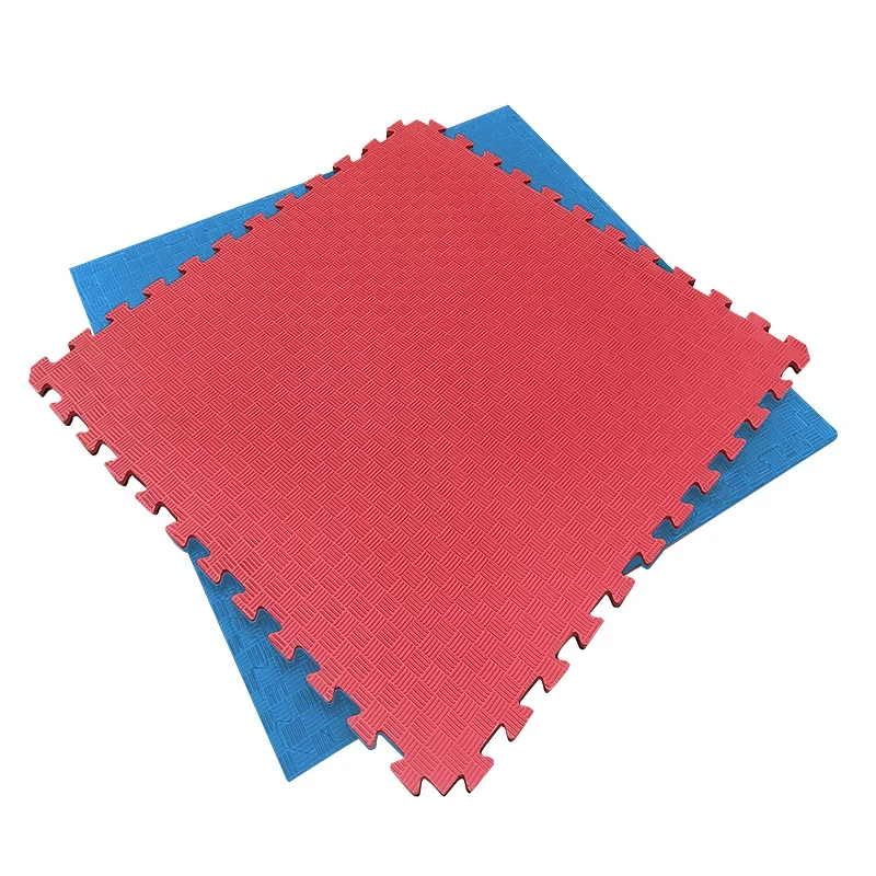 TATAMI PUZZLE Rojo y Azul 1x1m | 40mm | Artes Marciales | Gimnasio | Acabado Checker