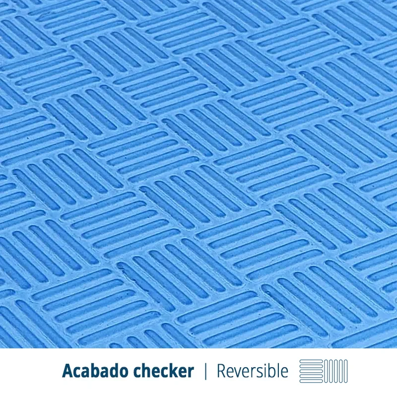TATAMI PUZZLE Azul Negro Premium 1x1m | 20mm | Artes Marciales | Gimnasio | Judo | Deporte Contacto | Acabado Checker