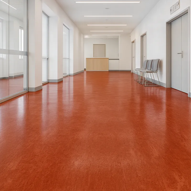 Suelo PVC PU Ruby | Uso Comercial R9 | Homogéneo | Hospitales y Comercios