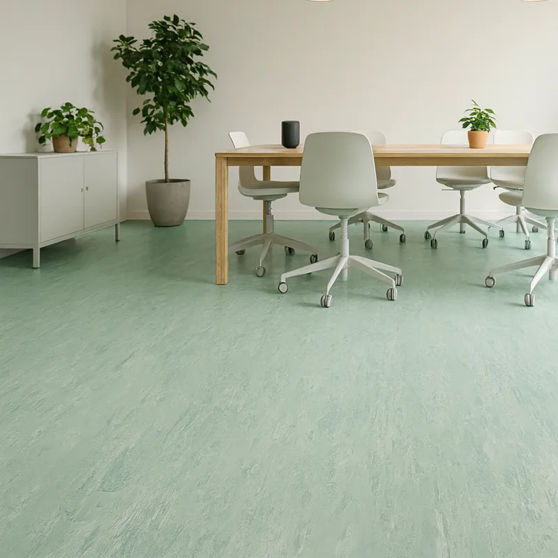 Suelo Vinílico Bobina Verde Menta | Alta Resistencia | Antibacteriano | Comercios, Escuelas, Hospitales