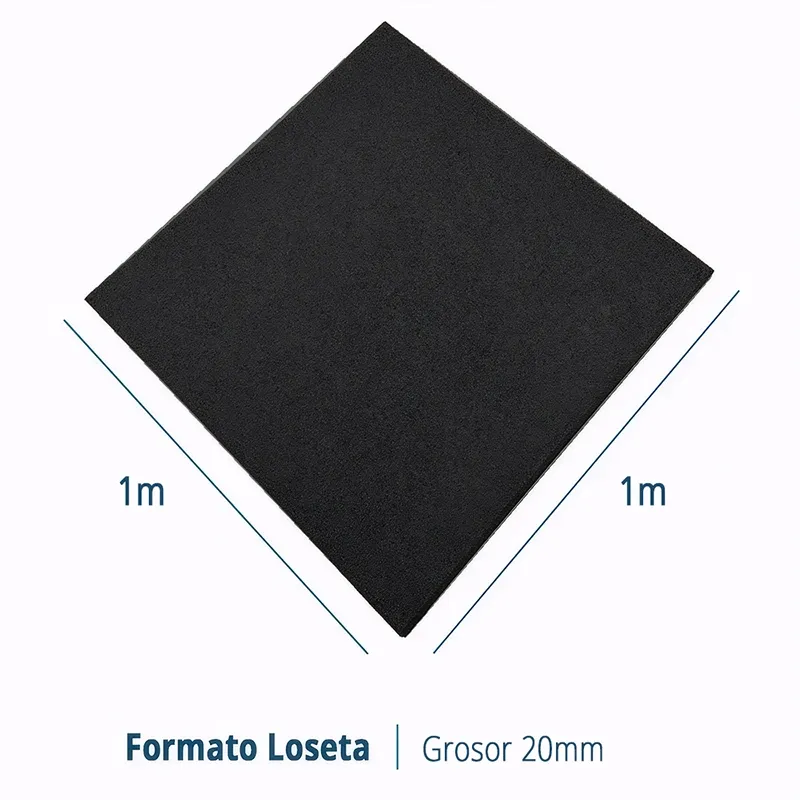 LOSETA CAUCHO IMPACT PRO 1X1|20mm |Anti Rayadura