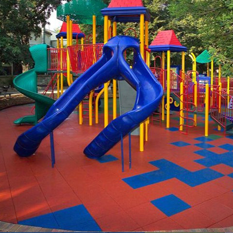 LOSETA DE CAUCHO PARQUES INFANTILES 50x50cm | 20mm | Granulado Fino | ALTA DENSIDAD | Rojo | Suelo Goma Infantil | Amortiguación